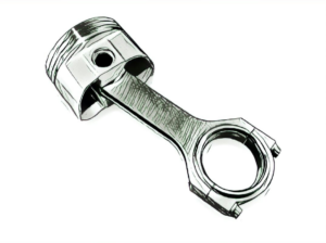 Sketch of an engine piston and connecting rod
