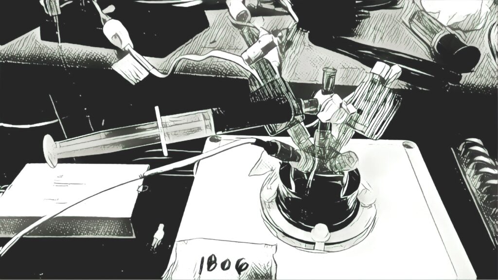 Sketch of the calibration rig: a syringe feeding a stopcock manifold atop the benchtop pressure chamber, transducer cable attached